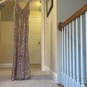 Lulus Rose Gold Sequin Dress Size S